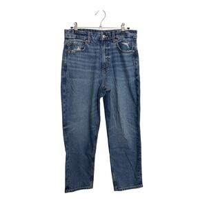 American Eagle Strigid Curvy Mom Jean Womens 8 X-Short Medium Wash